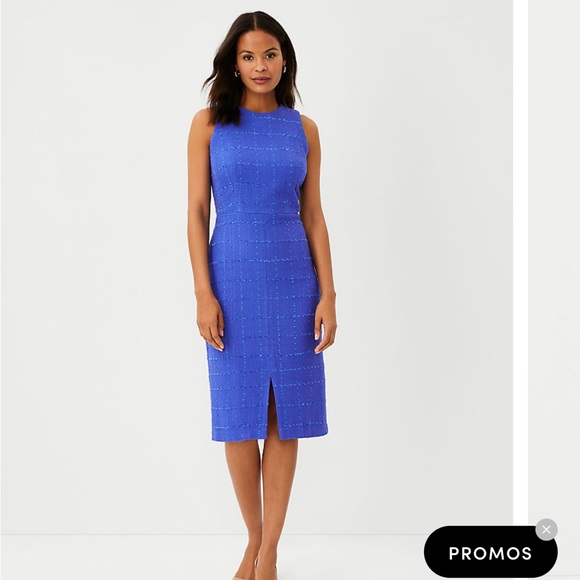 Ann Taylor Dresses & Skirts - Ann Taylor Tweed Front Slit Sheath Dress